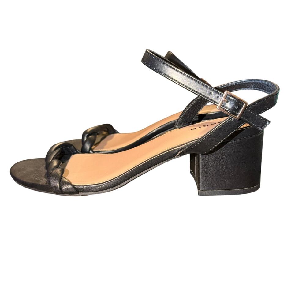 Torrid Braided Strap Block Heel Sandals Women's Size 10WW Black Extra Wide Shoes